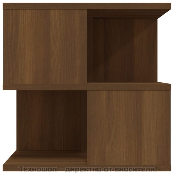 Странична маса, кафяв дъб, 40x40x40 см, инженерно дърво