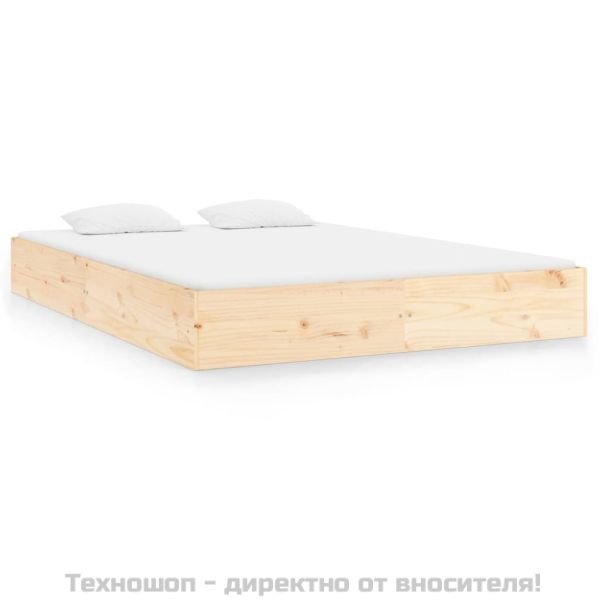 Рамка за легло, дърво масив, 150x200 cм, King Size