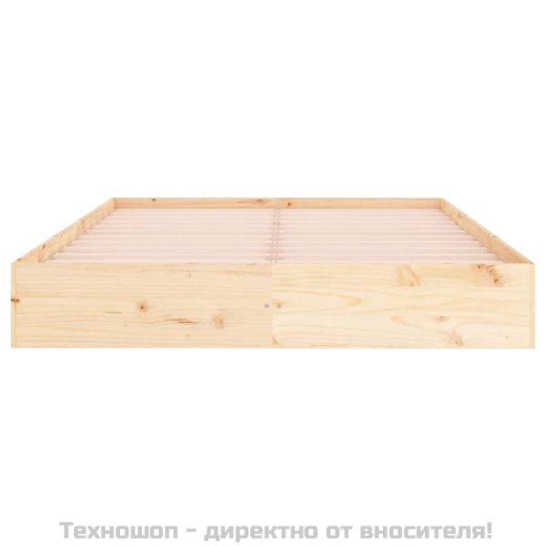 Рамка за легло, дърво масив, 150x200 cм, King Size