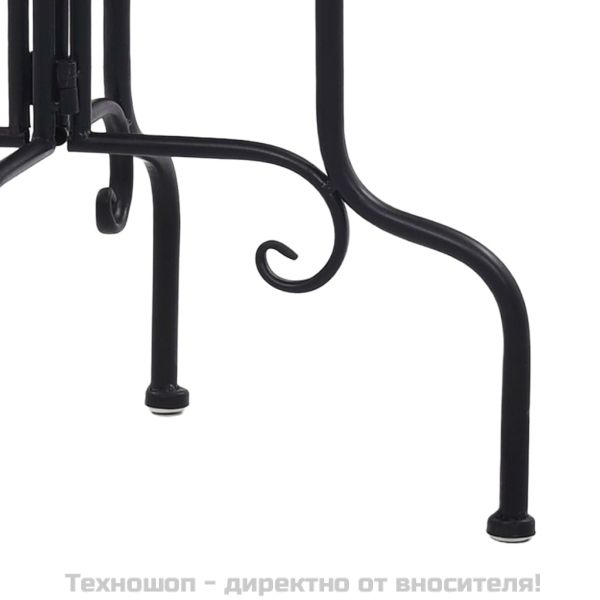 Мозаечна странична маса, черно-бяла, керамика