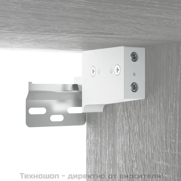 Нощни шкафчета за стенен монтаж, 2 бр, сив сонома, 35x35x20 см