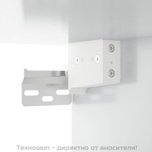 Стенен шкаф, бял гланц, 80x36,5x35 см, инженерно дърво