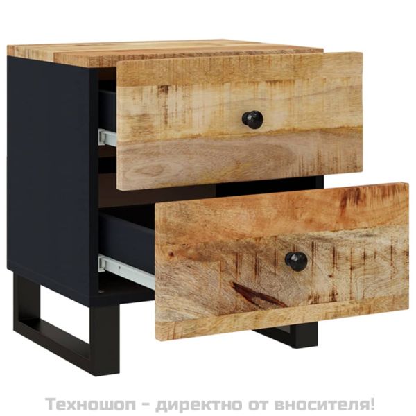 Нощни шкафчета, 2 бр, 40x33x46 см, манго масив