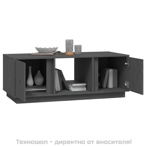 Кафе маса, сива, 110x50x40 см, бор масив