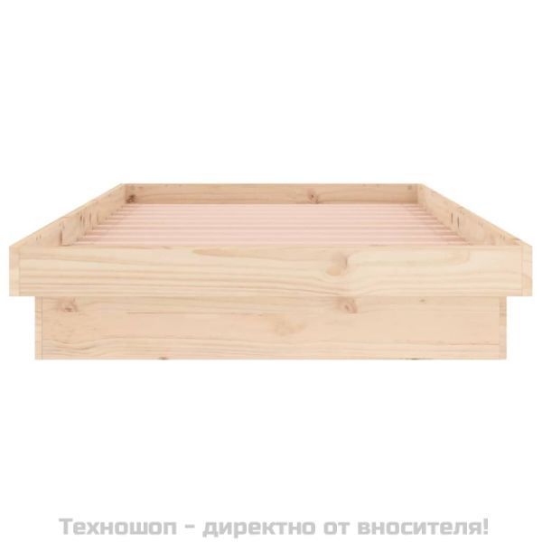 LED рамка за легло 75x190 см Small Single дърво масив