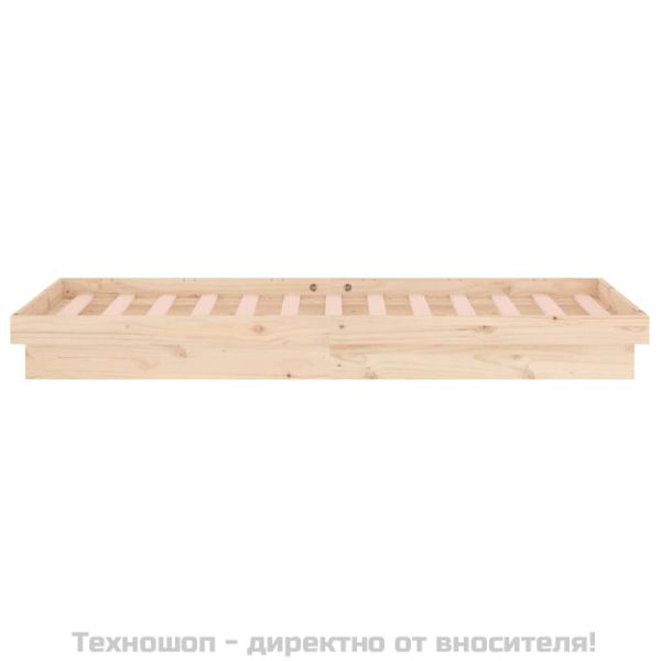 LED рамка за легло 75x190 см Small Single дърво масив