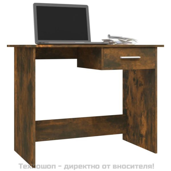 Бюро, опушен дъб, 100x50x76 см, инженерно дърво