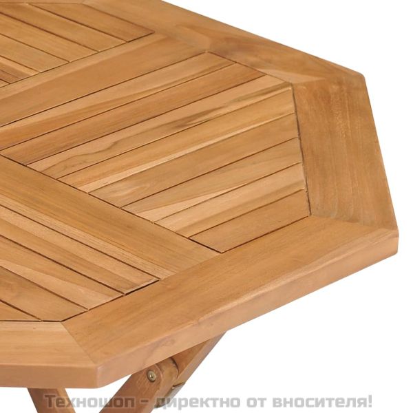 Сгъваема градинска маса 85x85x76 см тиково дърво масив
