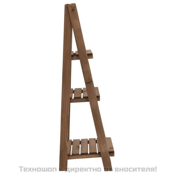 3-етажен цветарник с черна дъска, 40x30x90 см, ела масив