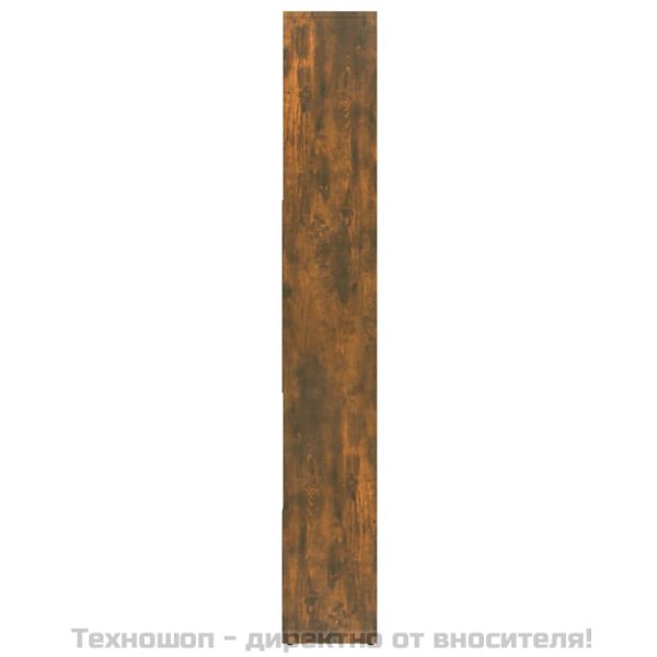 Библиотека, опушен дъб, 67x24x161 см, инженерно дърво