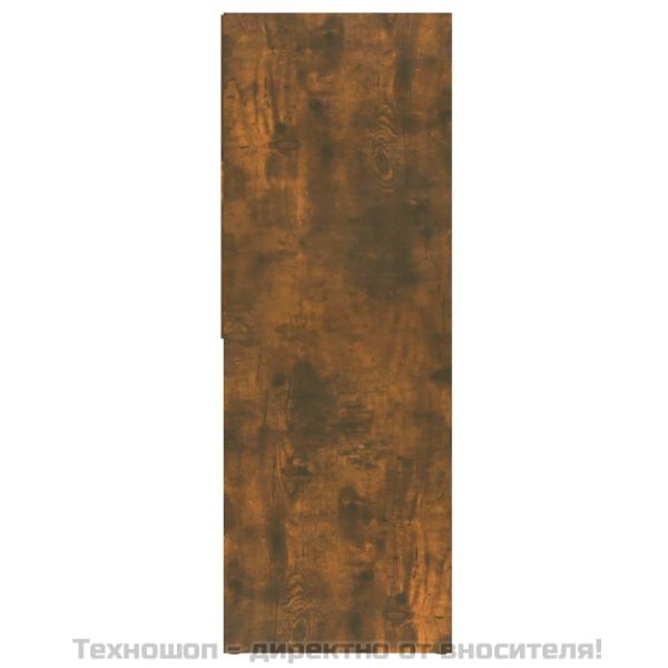 Библиотека, опушен дъб, 67x24x161 см, инженерно дърво