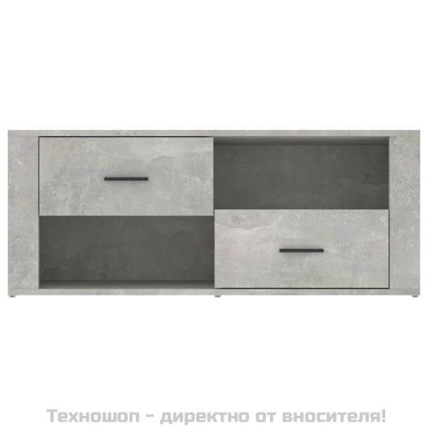 ТB шкаф, сив, 100x35x40 см, инженерно дърво