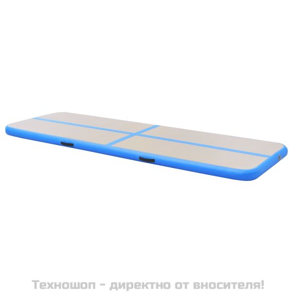 Надуваем дюшек за гимнастика с помпа, 500x100x10 см, PVC, син