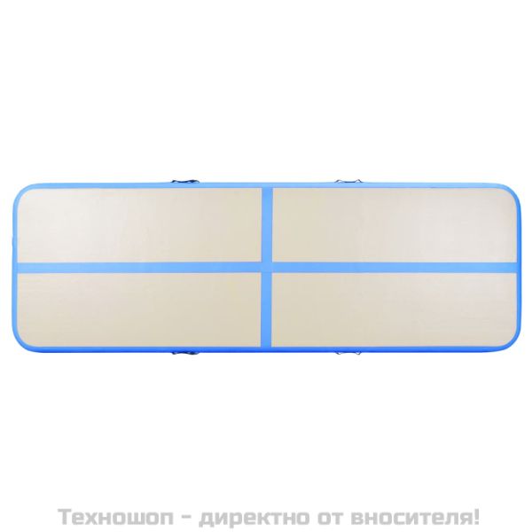Надуваем дюшек за гимнастика с помпа, 500x100x10 см, PVC, син
