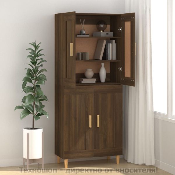 817335 Сайдборд, Кафяв дъб, 69,5x34x90 см, инженерно дърво