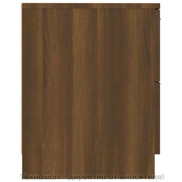 Нощни шкафчета, 2 бр, Кафяв дъб, инженерно дърво