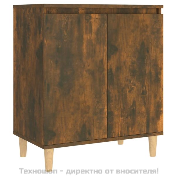Сайдборд, опушен дъб, 60x35x70 см, инженерно дърво