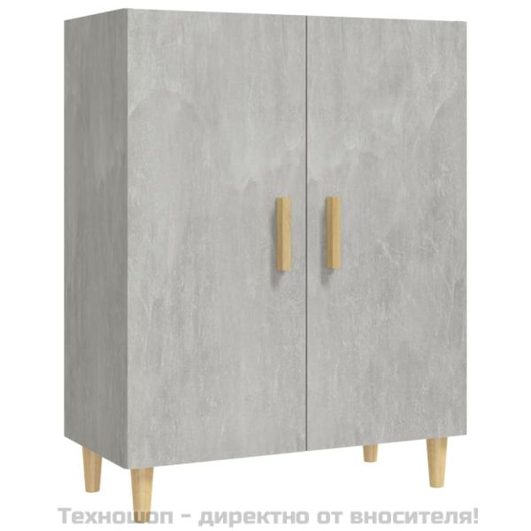 Сайдборд, бетонно сив, 70x34x90 см, инженерно дърво