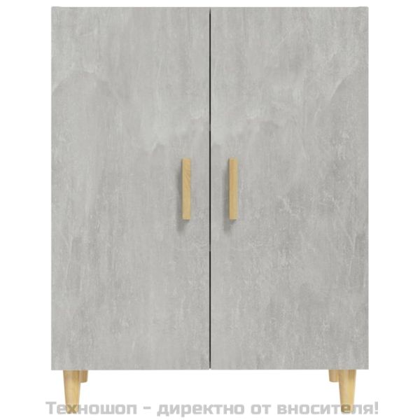 Сайдборд, бетонно сив, 70x34x90 см, инженерно дърво
