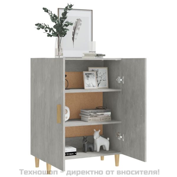 Сайдборд, бетонно сив, 70x34x90 см, инженерно дърво