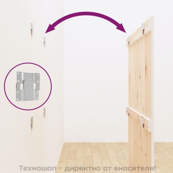 Стенна табла за спалня бяла 95,5x3x110 см борово дърво масив