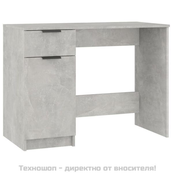 Бюро, бетонно сиво, 100x50x75 см, инженерно дърво