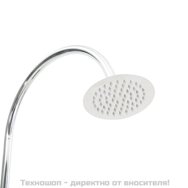 Градински душ, бял, дърво