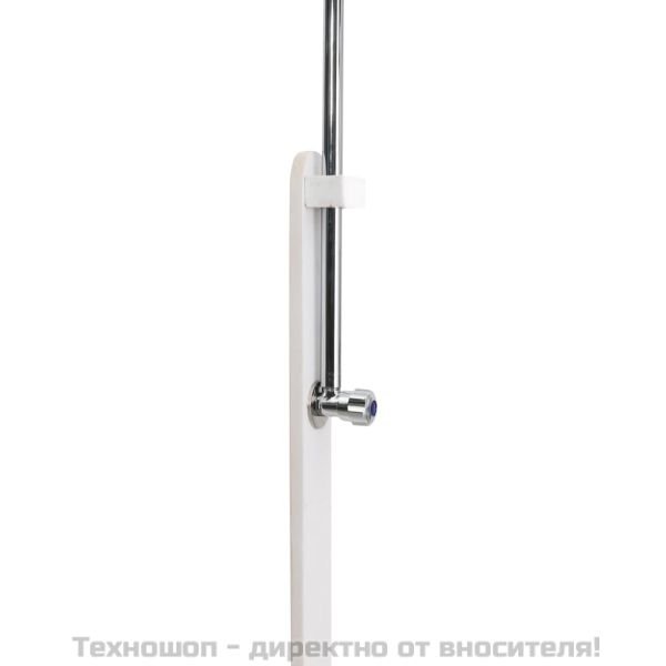 Градински душ, бял, дърво