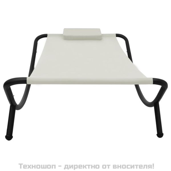 Градинско легло, кремаво, 200x90 см, стомана