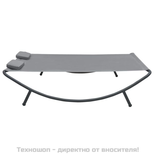 Градинско лаундж легло, текстил, антрацит