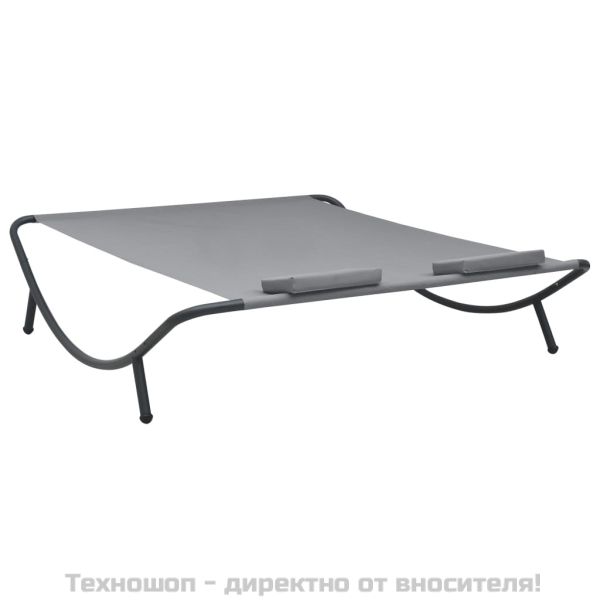 Градинско лаундж легло, текстил, антрацит