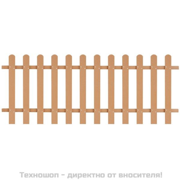 Дъсчена ограда, WPC, 200x80 см