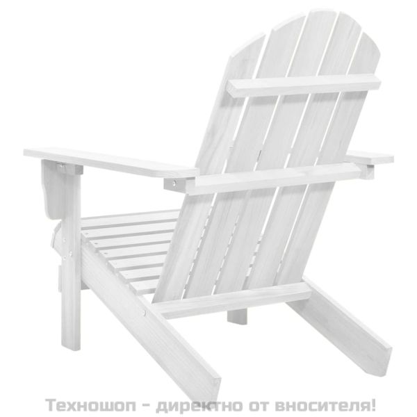 Градински стол, дърво, бял