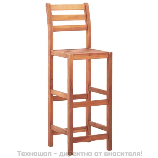 Бар столове, 4 бр, акациево дърво масив