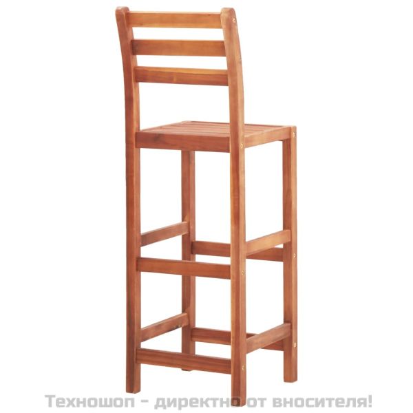 Бар столове, 4 бр, акациево дърво масив