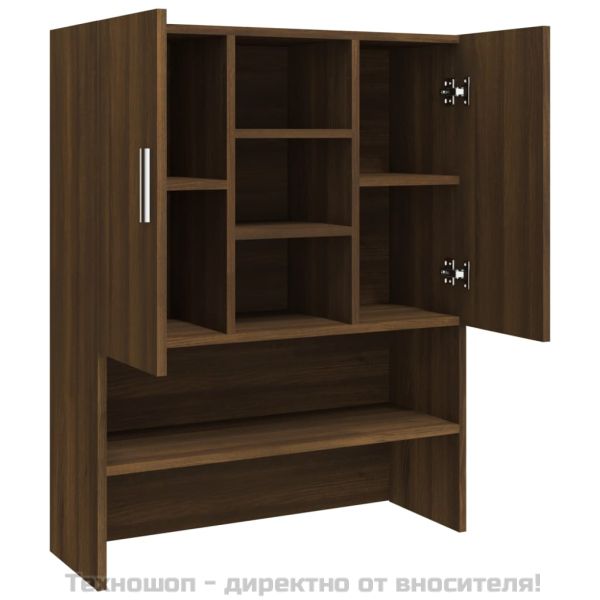 Шкаф за пералня, кафяв дъб, 70,5x25,5x90 см