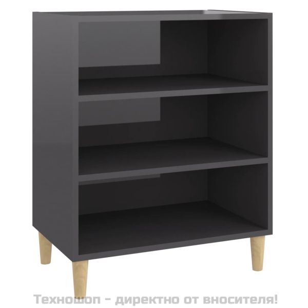 Бюфет, сив гланц, 57x35x70 см, инженерно дърво