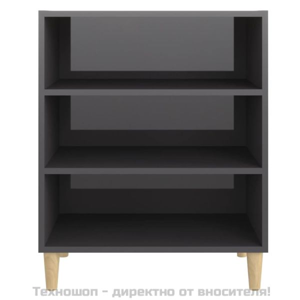 Бюфет, сив гланц, 57x35x70 см, инженерно дърво
