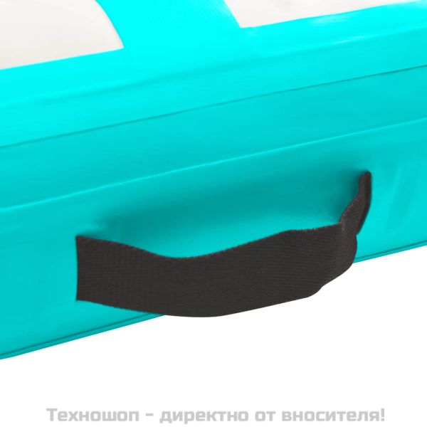 Надуваем дюшек за гимнастика с помпа, 300x100x20 см, PVC, зелен