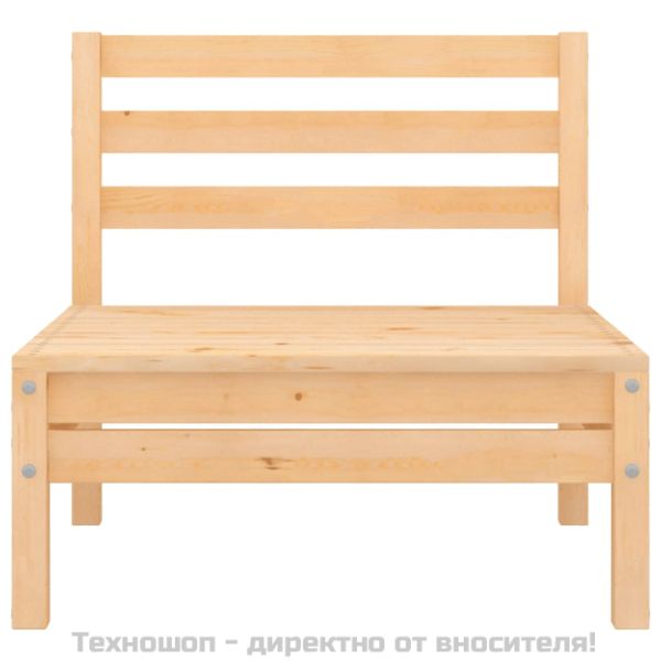 Градински среден диван, борово дърво масив