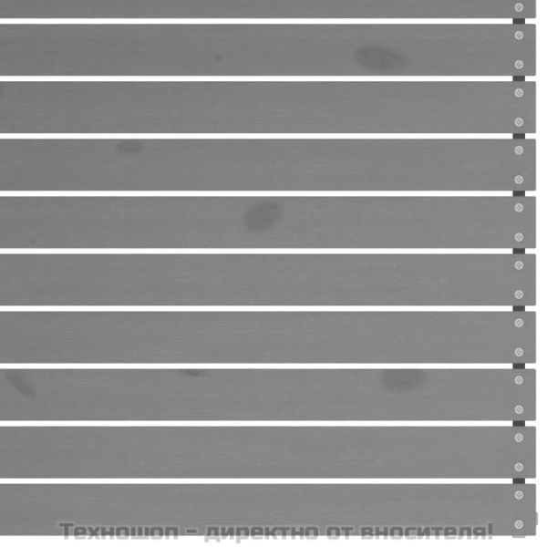 Градински среден диван, сив, бор масив