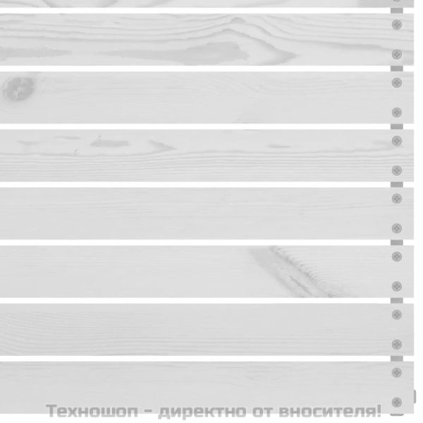 Градински ъглови дивани, 2 бр, бели, бор масив