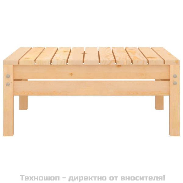 Градински лаундж комплект от 4 части, бор масив
