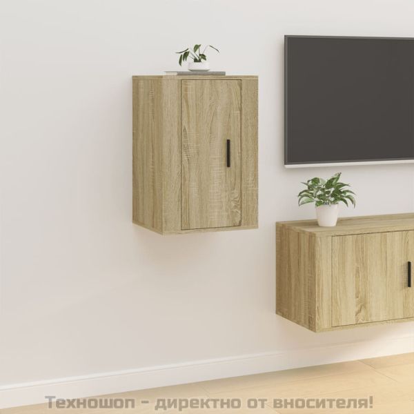 ТВ шкаф за стенен монтаж, сонома дъб, 40x34,5x60 см
