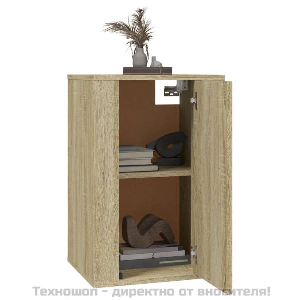 ТВ шкаф за стенен монтаж, сонома дъб, 40x34,5x60 см