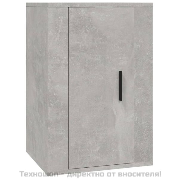 ТВ шкаф за стенен монтаж, бетонно сиво, 40x34,5x60 см