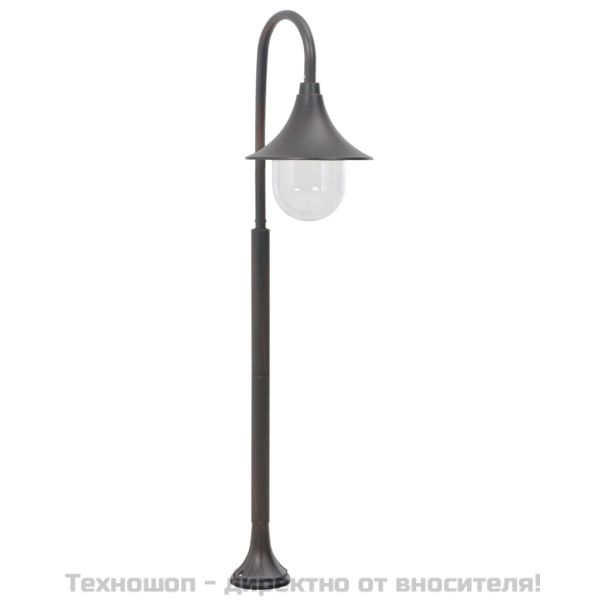 Градински стълб, E27, 120 см, алуминий, бронз