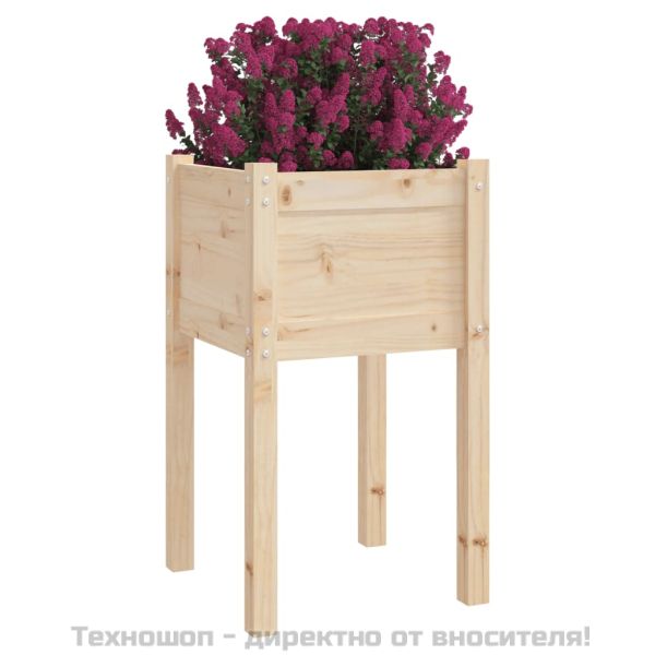 Градински сандъци, 2 бр, 40x40x70 см, борово дърво масив