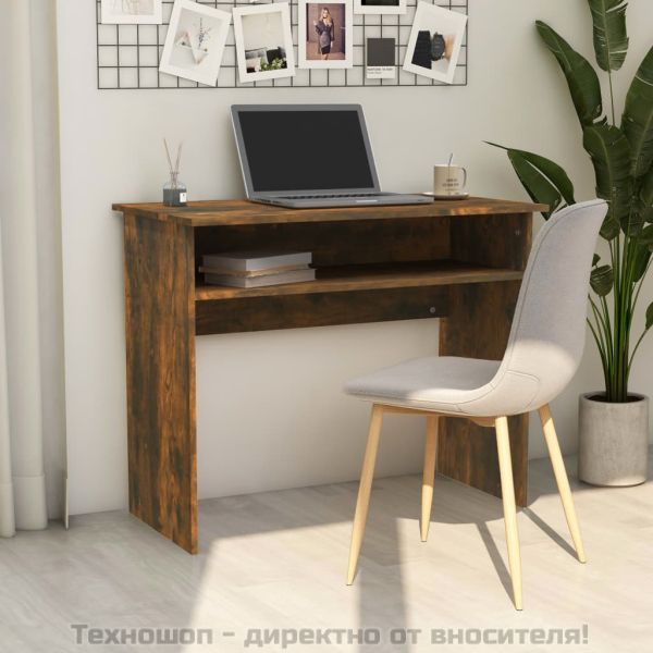Бюро, опушен дъб, 90x50x74 см, инженерно дърво