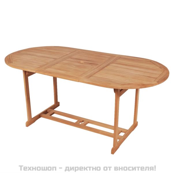 Градинска маса, 180x90x75 cм, тиково дърво масив